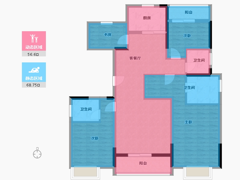 浙江省-台州市-杨帆·龙禧二期-111.15-户型库-动静分区