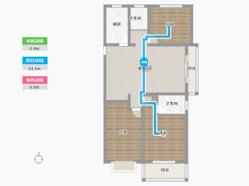 河南省-安阳市-林州鼎胜银河湾二期-102.83-户型库-动静线