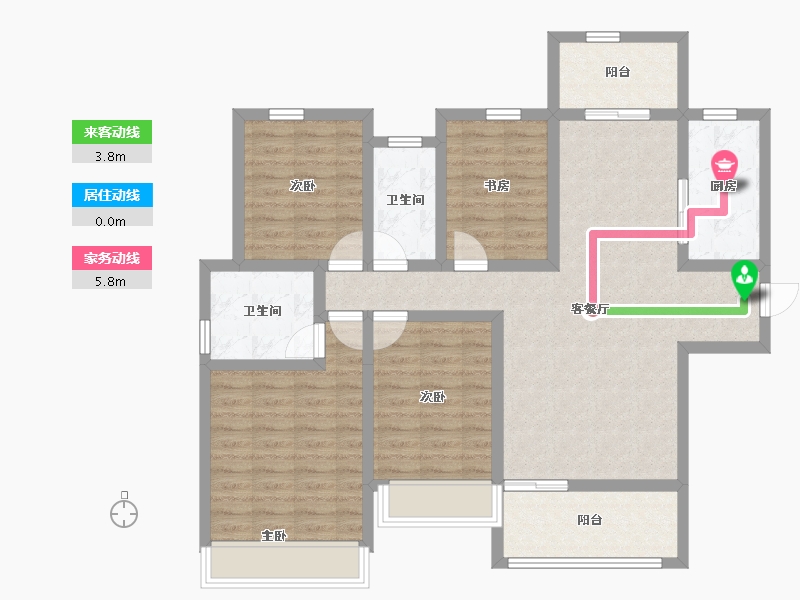 湖南省-娄底市-和顺嘉苑-105.58-户型库-动静线