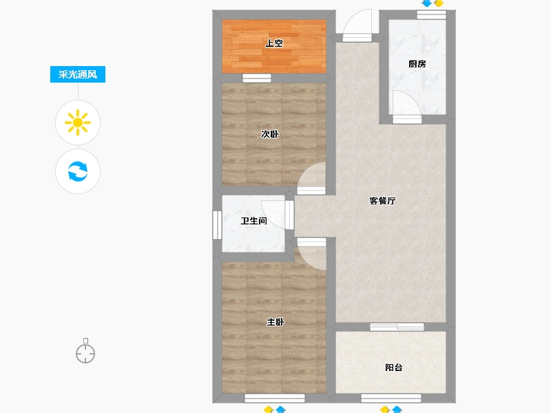 福建省-南平市-邵武宏林·世纪城-56.97-户型库-采光通风