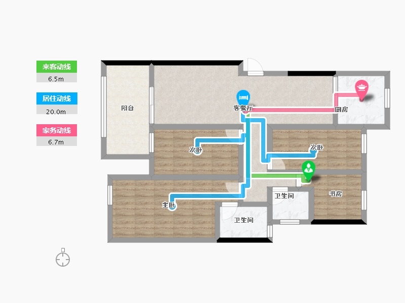 福建省-南平市-中桥名都-92.30-户型库-动静线