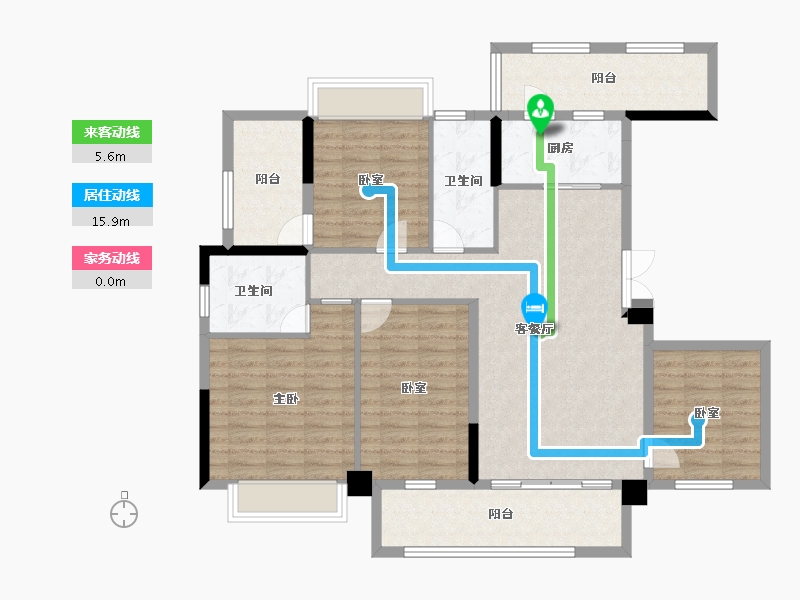 湖南省-衡阳市-利安雅颂居-119.21-户型库-动静线