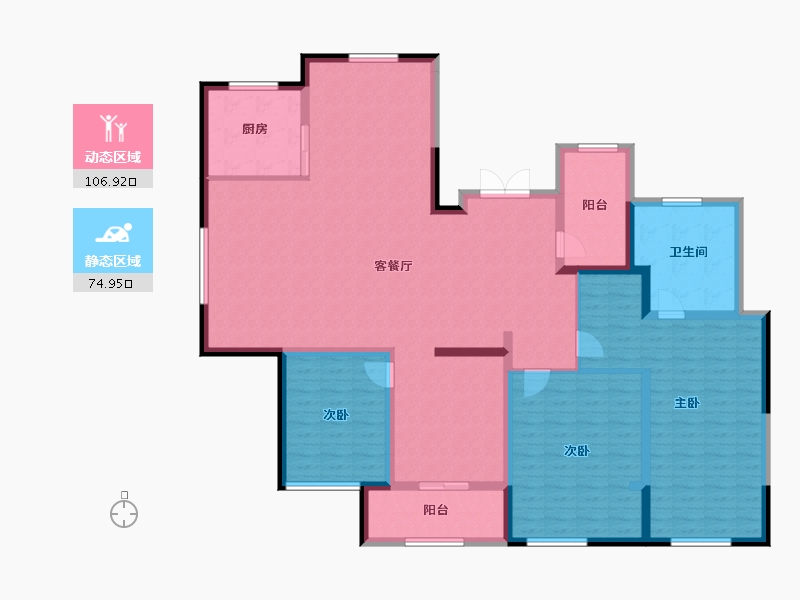 山东省-潍坊市-滨海弘润府-165.60-户型库-动静分区