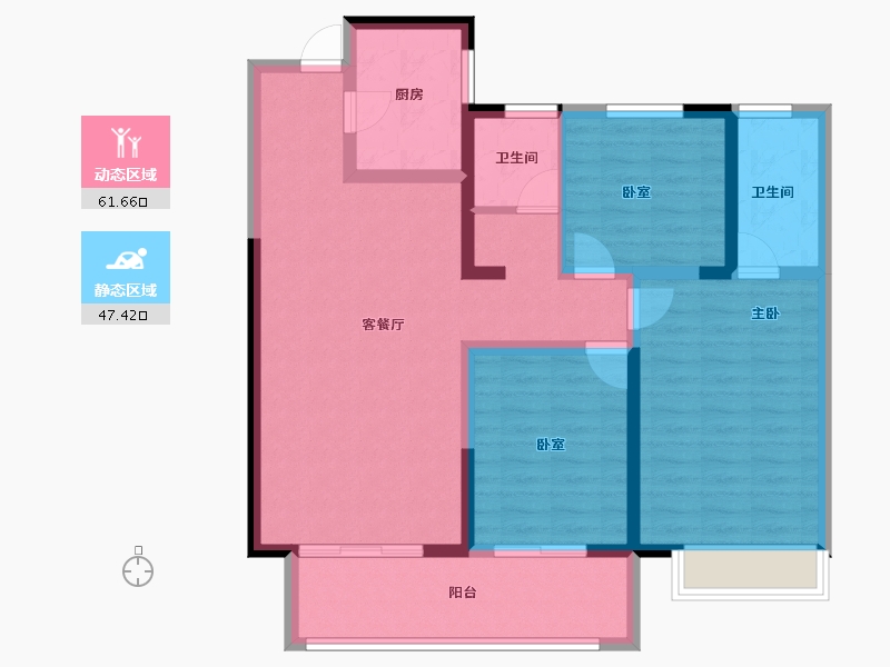 河南省-南阳市-西峡建业·公园里-97.25-户型库-动静分区