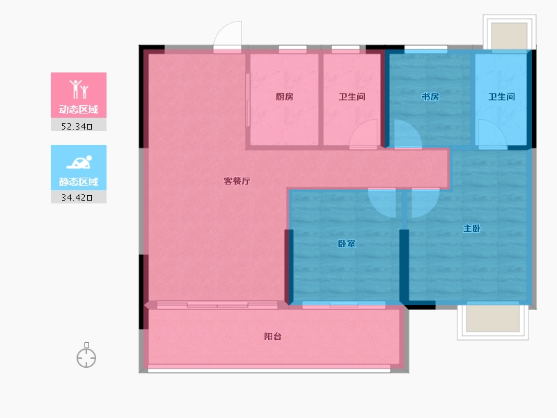 江西省-上饶市-力高·阳光首府-78.41-户型库-动静分区