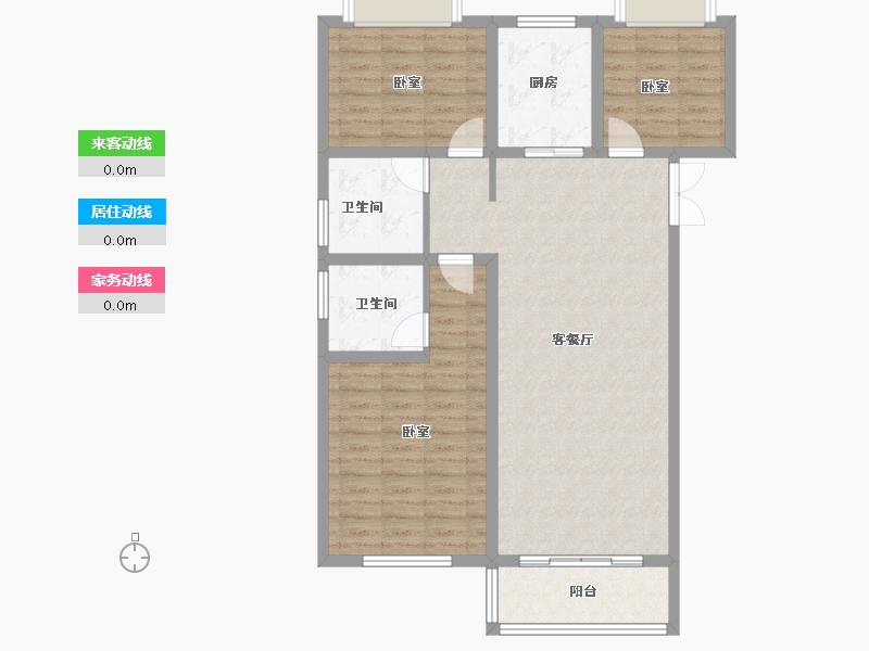 河南省-南阳市-梧桐公馆III期-96.77-户型库-动静线