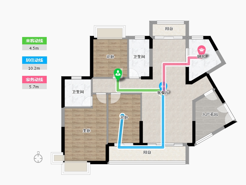 湖南省-常德市-宏泰·玖州府-104.06-户型库-动静线