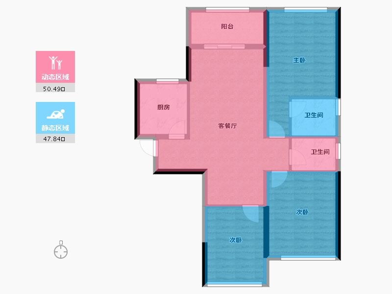 广西壮族自治区-梧州市-万象维也纳-88.41-户型库-动静分区