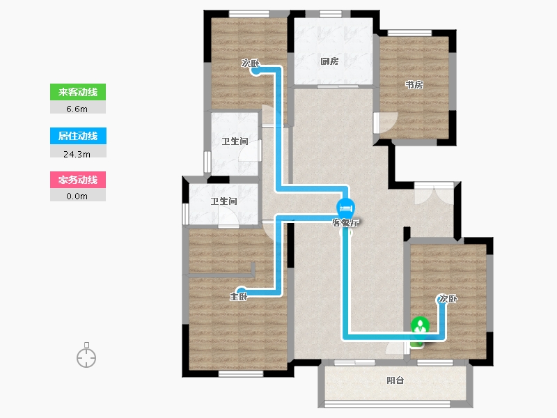 吉林省-长春市-万科溪望-115.00-户型库-动静线