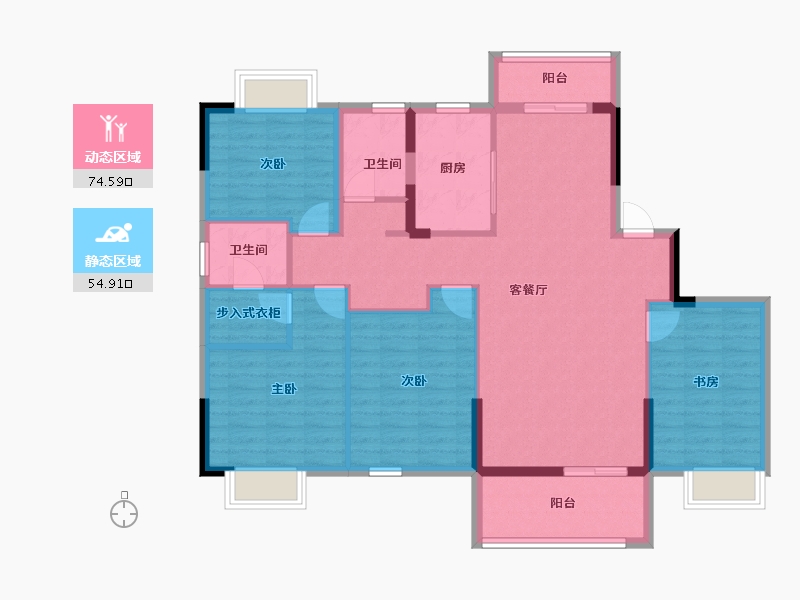 湖北省-孝感市-百安德安府-116.87-户型库-动静分区