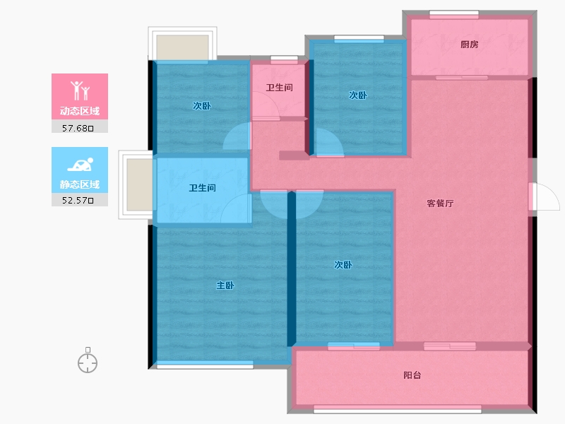 福建省-宁德市-福鼎碧桂园-99.23-户型库-动静分区