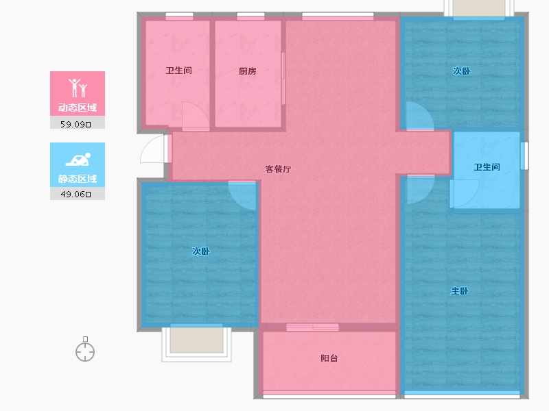 湖北省-孝感市-中仁御景-98.06-户型库-动静分区