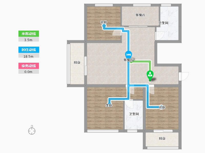 江苏省-扬州市-邗建和瑞苑-95.87-户型库-动静线