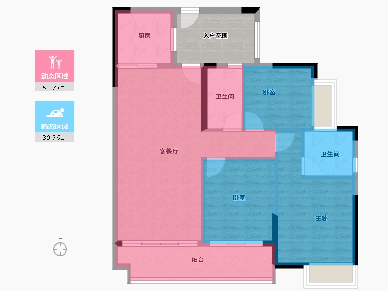 广东省-梅州市-珠光新城御景-92.11-户型库-动静分区