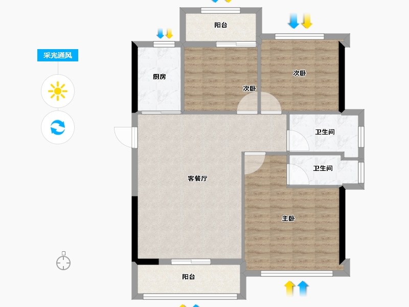 福建省-宁德市-福鼎盛大庄园-91.20-户型库-采光通风