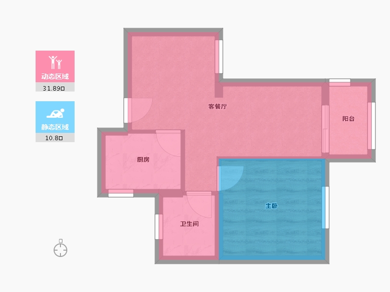 浙江省-宁波市-九曲小区3期-42.00-户型库-动静分区