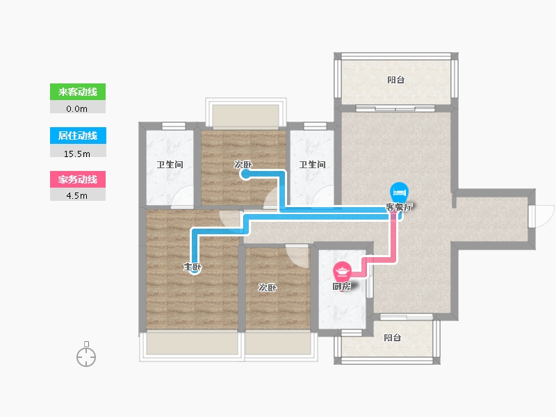 四川省-泸州市-敏捷江城源著-82.68-户型库-动静线