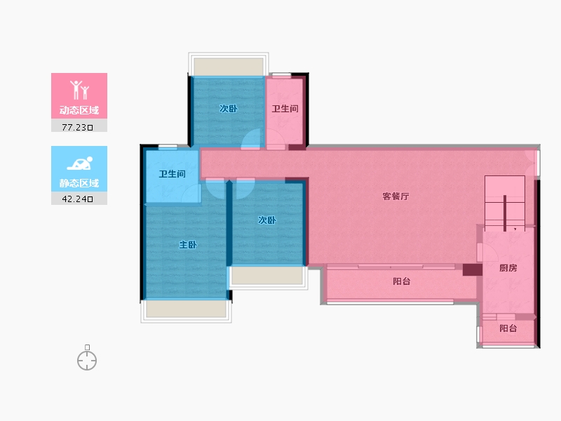 四川省-成都市-龙湖九里晴川-107.46-户型库-动静分区