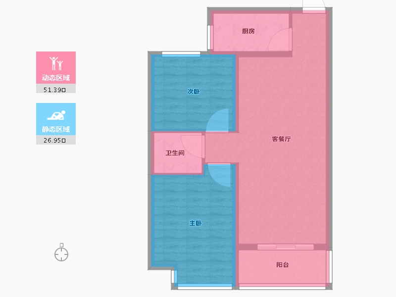 山东省-德州市-华腾御城澜湾-70.40-户型库-动静分区