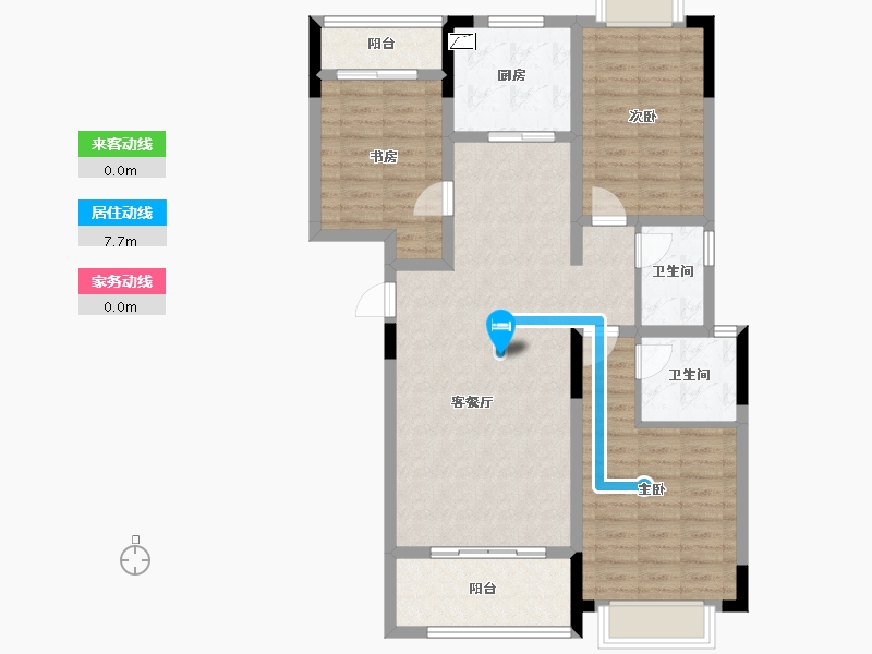 湖南省-湘潭市-东之阳·芙蓉国际-98.28-户型库-动静线