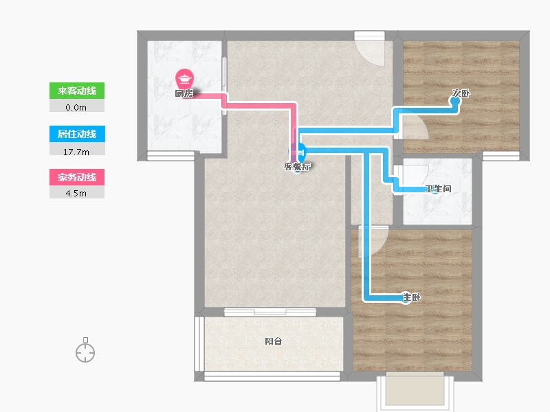 福建省-南平市-武夷山百花欣苑公园里-62.00-户型库-动静线