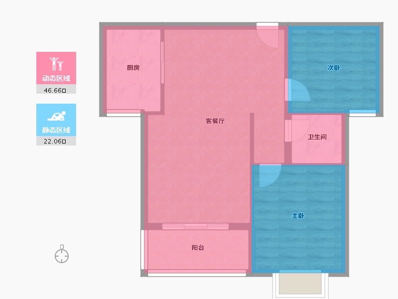 福建省-南平市-武夷山百花欣苑公园里-62.00-户型库-动静分区