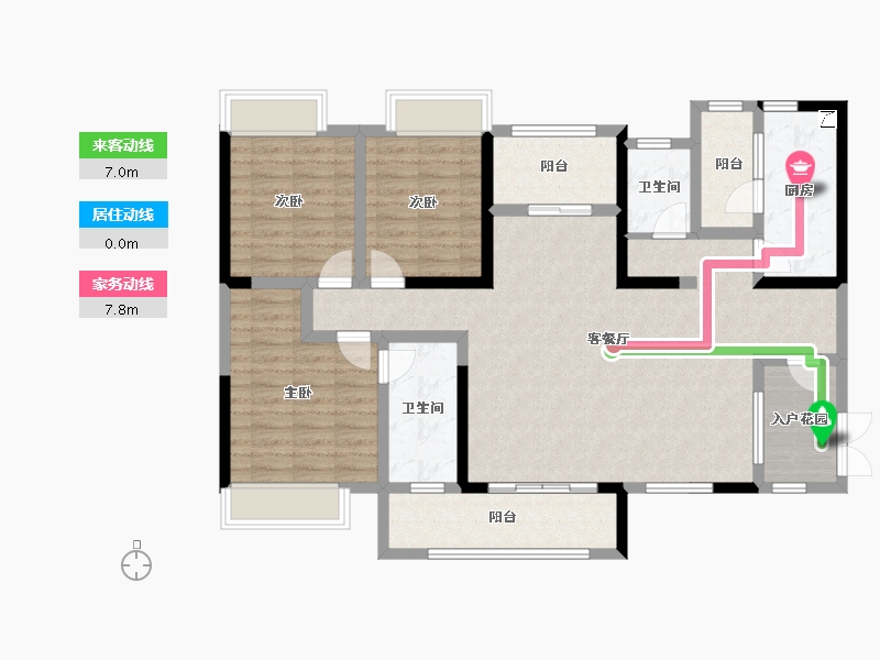 四川省-成都市-棠湖泊林城南郡​-113.60-户型库-动静线