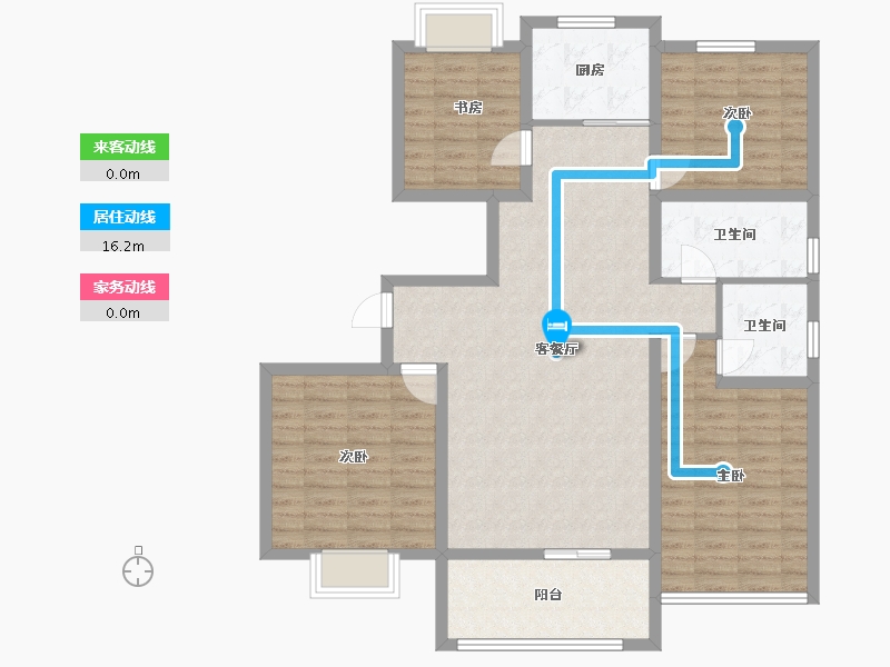 江苏省-扬州市-邗建和瑞苑-111.00-户型库-动静线