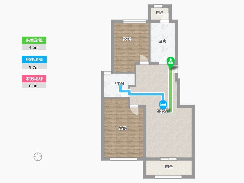 江苏省-扬州市-邗建和瑞苑-72.00-户型库-动静线