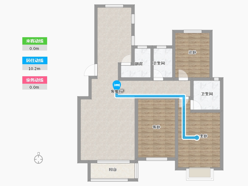 河北省-石家庄市-福城壹号院-110.50-户型库-动静线