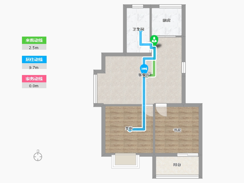 江苏省-扬州市-邗建和瑞苑-58.42-户型库-动静线