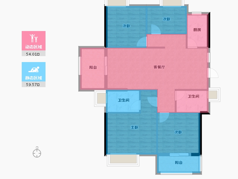 福建省-宁德市-福鼎盛大庄园-103.20-户型库-动静分区