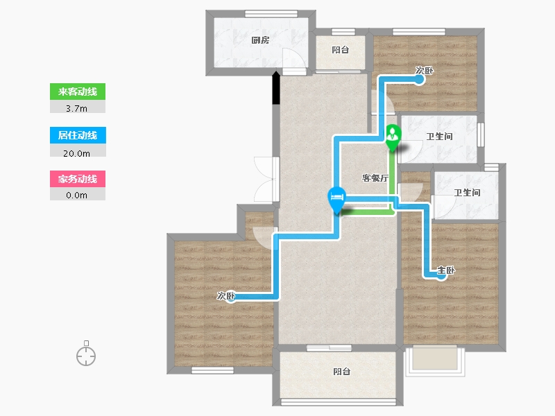 湖北省-孝感市-安陆涢东学府-94.47-户型库-动静线