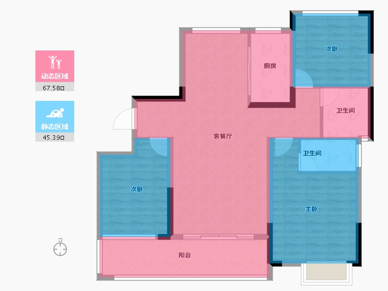 江西省-上饶市-东投·状元府-101.68-户型库-动静分区