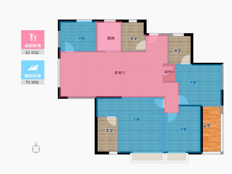 湖南省-株洲市-第四代住房未来社区-148.86-户型库-动静分区