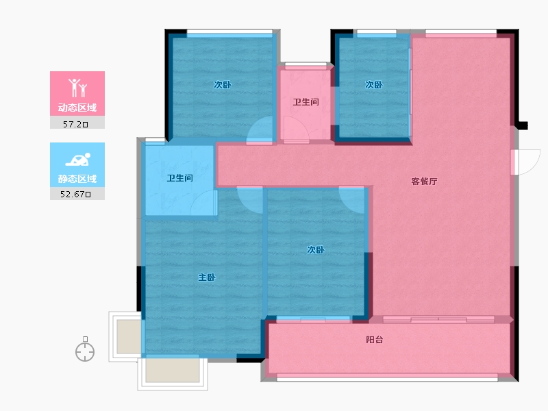 江西省-上饶市-东投·状元府-99.60-户型库-动静分区