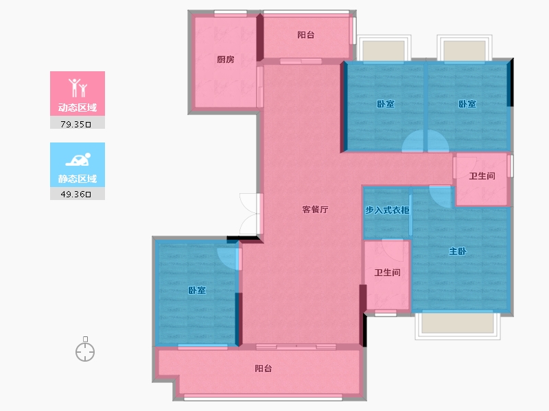 湖南省-岳阳市-景润天岳-116.24-户型库-动静分区