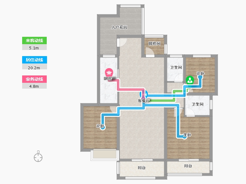 安徽省-宿州市-乾元山庄·藏珑府-121.05-户型库-动静线