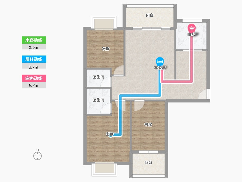 福建省-南平市-武夷山百花欣苑公园里-84.00-户型库-动静线