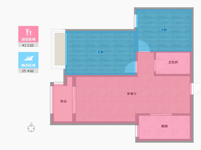 黑龙江省-哈尔滨市-新松樾尚-59.56-户型库-动静分区