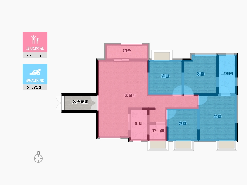 四川省-遂宁市-滨江河畔·河东-100.45-户型库-动静分区