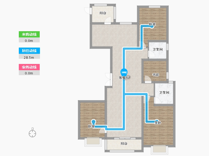 山西省-太原市-怡佳·天一城-125.46-户型库-动静线