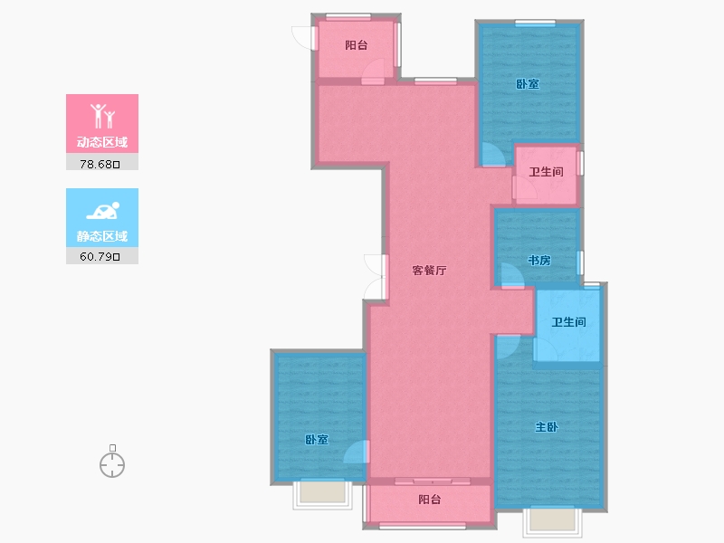 山西省-太原市-怡佳·天一城-125.46-户型库-动静分区