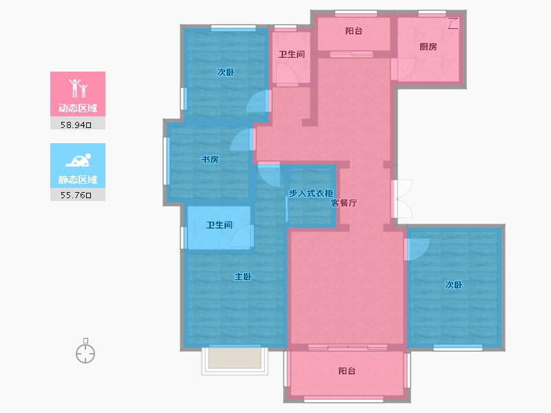 河南省-商丘市-红河壹号院-115.00-户型库-动静分区