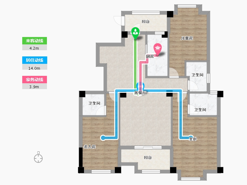 福建省-宁德市-龙芝富春茶城-92.80-户型库-动静线