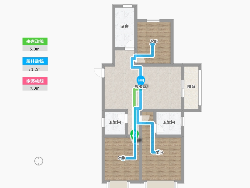 山西省-太原市-中国铁建·青秀嘉苑-83.42-户型库-动静线