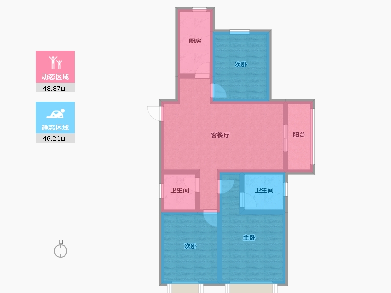 山西省-太原市-中国铁建·青秀嘉苑-83.42-户型库-动静分区