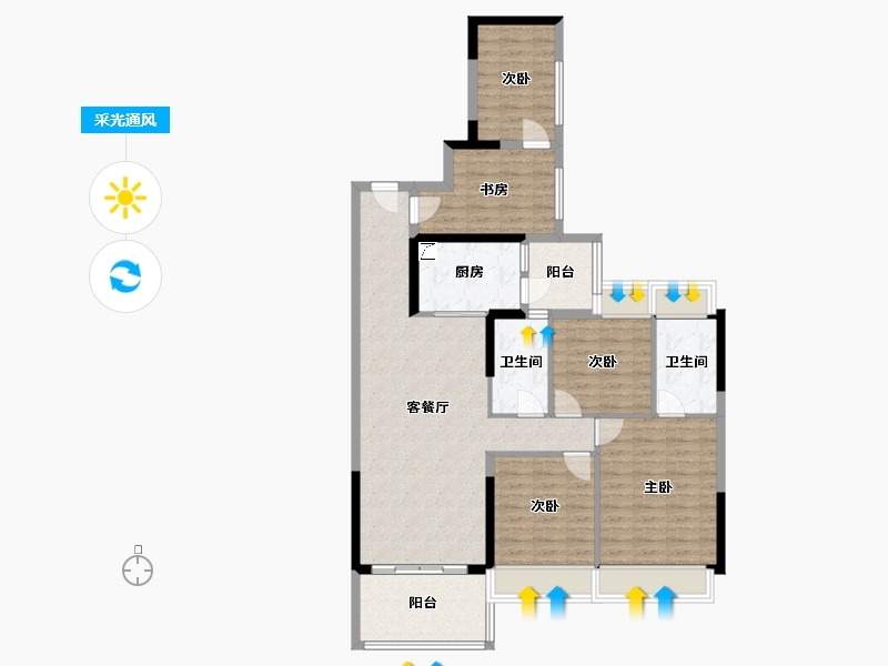 广东省-湛江市-东新高地-96.00-户型库-采光通风