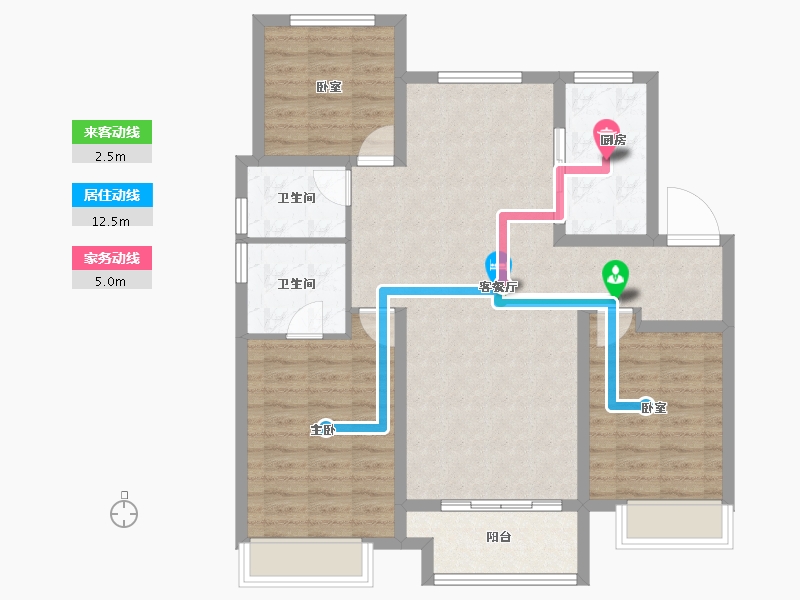 山东省-德州市-东城壹号院-94.98-户型库-动静线