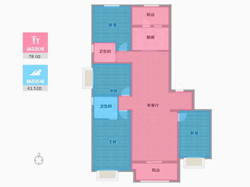 山西省-太原市-山投·青运城-124.82-户型库-动静分区